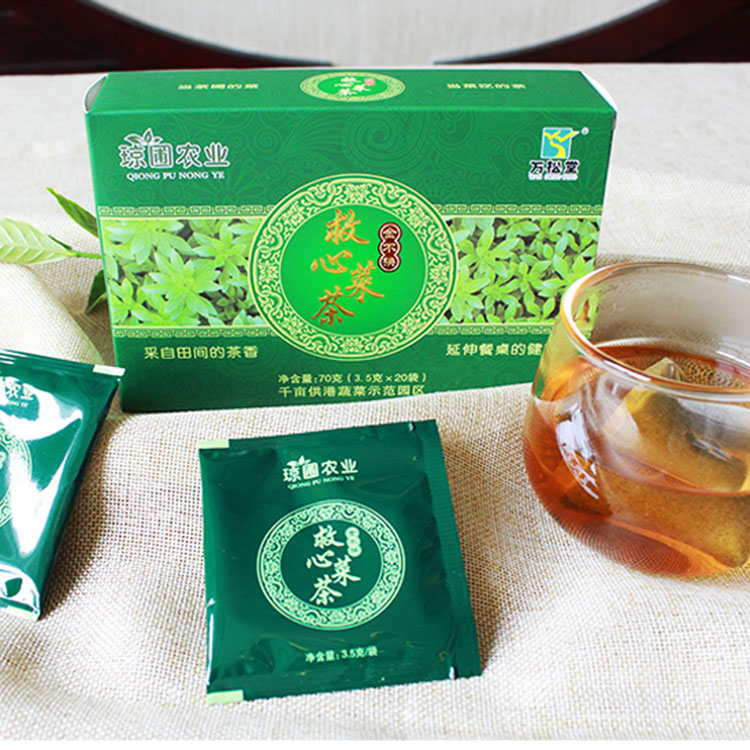 琼圃农业救心菜茶万松堂有证书可以当茶喝的菜真的有效果吗？